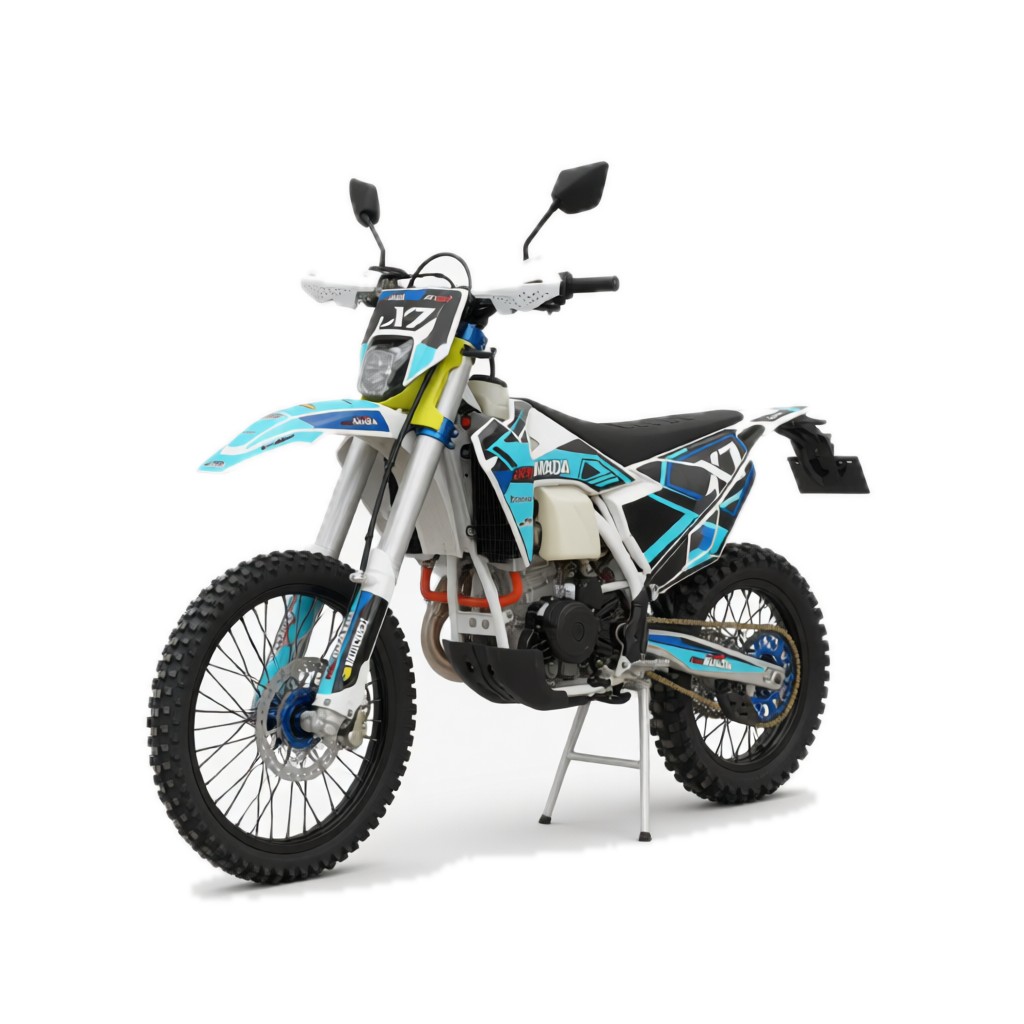 X7 Motos tout-terrain — vue studio (fond blanc neutre)